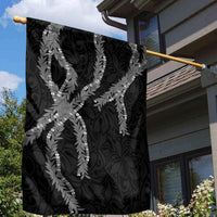 Hawaii Maile Lei Garden Flag Aloha Grayscale Color LT03 - Polynesian Pride