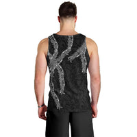 Hawaii Maile Lei Men Tank Top Aloha Grayscale Color LT03 - Polynesian Pride