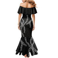 Hawaii Maile Lei Mermaid Dress Aloha Grayscale Color LT03 - Polynesian Pride