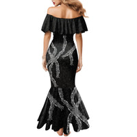 Hawaii Maile Lei Mermaid Dress Aloha Grayscale Color LT03 - Polynesian Pride