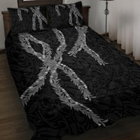 Hawaii Maile Lei Quilt Bed Set Aloha Grayscale Color LT03 Grayscale - Polynesian Pride