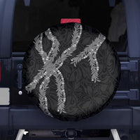 Hawaii Maile Lei Spare Tire Cover Aloha Grayscale Color LT03 - Polynesian Pride