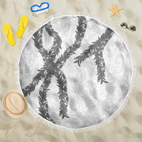Hawaii Maile Lei Beach Blanket Aloha The Grey Color LT03 One Size 150cm Grey - Polynesian Pride