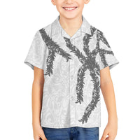 Hawaii Maile Lei Hawaiian Shirt Aloha The Grey Color LT03 - Polynesian Pride
