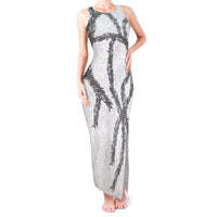 Hawaii Maile Lei Tank Maxi Dress Aloha The Grey Color LT03 Women Grey - Polynesian Pride