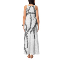 Hawaii Maile Lei Tank Maxi Dress Aloha The Grey Color LT03 - Polynesian Pride