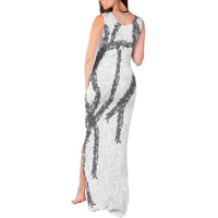 Hawaii Maile Lei Tank Maxi Dress Aloha The Grey Color LT03 - Polynesian Pride