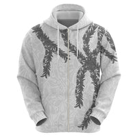 Hawaii Maile Lei Zip Hoodie Aloha The Grey Color
