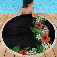 Hawaii Tropical Flowers and Leaves Beach Blanket Tapa Pattern Colorful Mode LT03 - Polynesian Pride