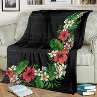 Hawaii Tropical Flowers and Leaves Blanket Tapa Pattern Colorful Mode LT03 - Polynesian Pride