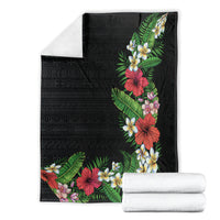 Hawaii Tropical Flowers and Leaves Blanket Tapa Pattern Colorful Mode LT03 - Polynesian Pride