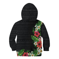 Hawaii Tropical Flowers and Leaves Kid Hoodie Tapa Pattern Colorful Mode