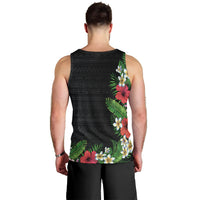 Hawaii Tropical Flowers and Leaves Men Tank Top Tapa Pattern Colorful Mode LT03 - Polynesian Pride