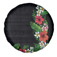 Hawaii Tropical Flowers and Leaves Spare Tire Cover Tapa Pattern Colorful Mode LT03 - Polynesian Pride