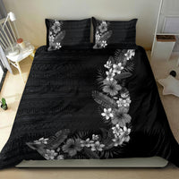 Hawaii Tropical Flowers and Leaves Bedding Set Tapa Pattern Grayscale Mode LT03 - Polynesian Pride