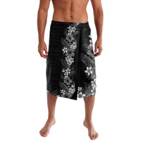 Hawaii Tropical Flowers and Leaves Lavalava Tapa Pattern Grayscale Mode LT03 Grayscale - Polynesian Pride