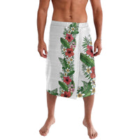 Hawaii Tropical Flowers and Leaves Lavalava Tapa Pattern White Mode LT03 White - Polynesian Pride