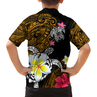 Hawaii Turtle and Tropical Flower Family Matching Summer Maxi Dress and Hawaiian Shirt Polynesian Pattern LT03 - Polynesian Pride