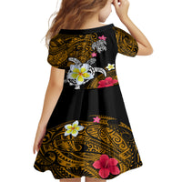 Hawaii Turtle and Tropical Flower Family Matching Tank Maxi Dress and Hawaiian Shirt Polynesian Pattern LT03 - Polynesian Pride