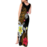 Hawaii Turtle and Tropical Flower Tank Maxi Dress Polynesian Pattern LT03 - Polynesian Pride