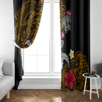 Hawaii Turtle and Tropical Flower Window Curtain Polynesian Pattern LT03 - Polynesian Pride