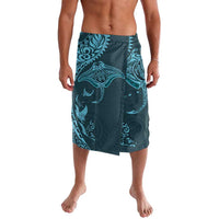 Hawaiian Manta Ray and Polynesian Tribal Tattoo Lavalava Turquoise Color LT03 Turquoise - Polynesian Pride