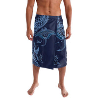 Hawaiian Manta Ray and Polynesian Tribal Tattoo Lavalava Dark Navy Color LT03 Dark Navy - Polynesian Pride