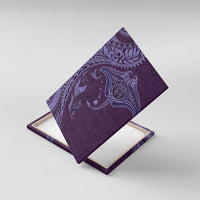 Hawaiian Manta Ray and Polynesian Tribal Tattoo Canvas Wall Art Purple Color LT03 With Frame Purple - Polynesian Pride