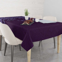 Hawaiian Manta Ray and Polynesian Tribal Tattoo Tablecloth Purple Color LT03 - Polynesian Pride