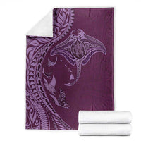 Hawaiian Manta Ray and Polynesian Tribal Tattoo Blanket Pink Color LT03 - Polynesian Pride
