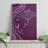 Hawaiian Manta Ray and Polynesian Tribal Tattoo Canvas Wall Art Pink Color LT03 - Polynesian Pride