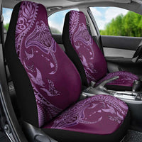 Hawaiian Manta Ray and Polynesian Tribal Tattoo Car Seat Cover Pink Color LT03