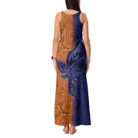 Custom Papua New Guinea New Ireland Province Tank Maxi Dress PNG Birds Of Paradise Polynesian Arty Style LT03 - Polynesian Pride