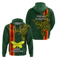Papua New Guinea Oro Province Hoodie PNG Birds Of Paradise Polynesian Arty Style LT03 - Polynesian Pride
