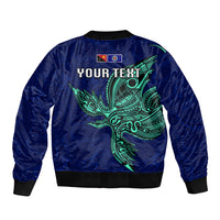 Custom Papua New Guinea Bougainville Bomber Jacket PNG Birds Of Paradise Polynesian Arty Style LT03 - Polynesian Pride