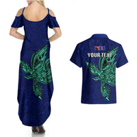 Custom Papua New Guinea Bougainville Couples Matching Summer Maxi Dress and Hawaiian Shirt PNG Birds Of Paradise Polynesian Arty Style LT03 - Polynesian Pride