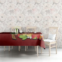 Custom Hawaii Mele Kalikimaka Tablecloth Santa Claus and Hula Girl Tropical Folwer with Hawaiian Pattern LT03 - Polynesian Pride