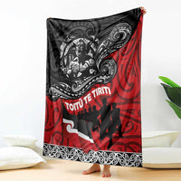 Aotearoa Toitu Te Tiriti Blanket Honoring Te Tiriti o Waitangi Maori Haka LT03 - Polynesian Pride