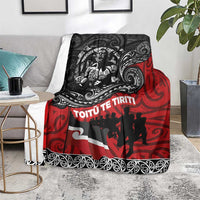 Aotearoa Toitu Te Tiriti Blanket Honoring Te Tiriti o Waitangi Maori Haka LT03 - Polynesian Pride