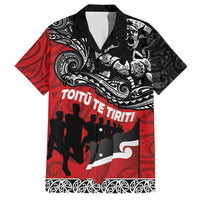 Aotearoa Toitu Te Tiriti Hawaiian Shirt Honoring Te Tiriti o Waitangi Maori Haka LT03 Red - Polynesian Pride