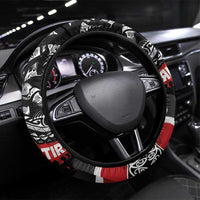 Aotearoa Toitu Te Tiriti Steering Wheel Cover Honoring Te Tiriti o Waitangi Maori Haka LT03 Universal Fit Red - Polynesian Pride