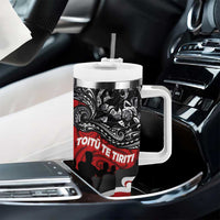 Aotearoa Toitu Te Tiriti Tumbler With Handle Honoring Te Tiriti o Waitangi - Maori Haka LT03 - Polynesian Pride