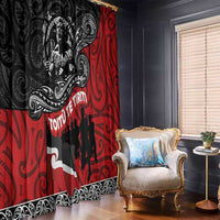 Aotearoa Toitu Te Tiriti Window Curtain Honoring Te Tiriti o Waitangi Maori Haka LT03 - Polynesian Pride
