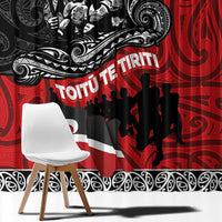 Aotearoa Toitu Te Tiriti Window Curtain Honoring Te Tiriti o Waitangi Maori Haka LT03 - Polynesian Pride