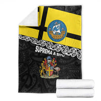 New Zealand Wellington Blanket The Capital's Emblems Flag and Koru Art LT03 - Polynesian Pride
