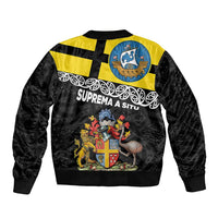 New Zealand Wellington Bomber Jacket The Capital's Emblems Flag and Koru Art