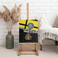 New Zealand Wellington Canvas Wall Art The Capital's Emblems Flag and Koru Art LT03 - Polynesian Pride
