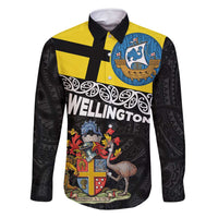 New Zealand Wellington Family Matching Long Sleeve Bodycon Dress and Hawaiian Shirt The Capital's Emblems Flag and Koru Art