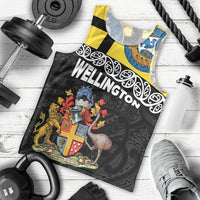New Zealand Wellington Men Tank Top The Capital's Emblems Flag and Koru Art LT03 - Polynesian Pride