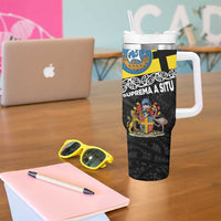 New Zealand Wellington Tumbler With Handle The Capital's Emblems - Flag and Koru Art LT03 - Polynesian Pride